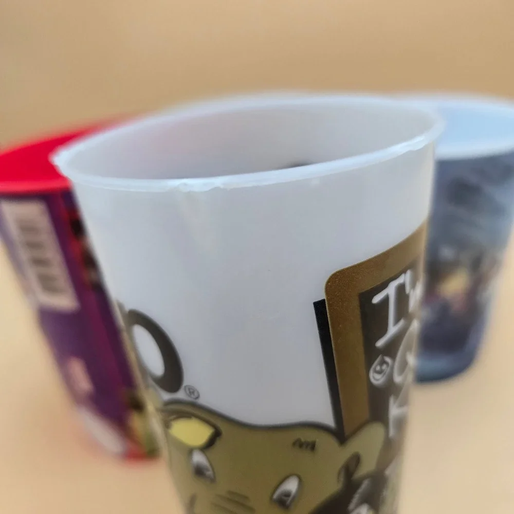 Marvel Avengers LEGO Movie Kwik Trip Plastic Souvenir Cups Lot of 4 Iron Man
